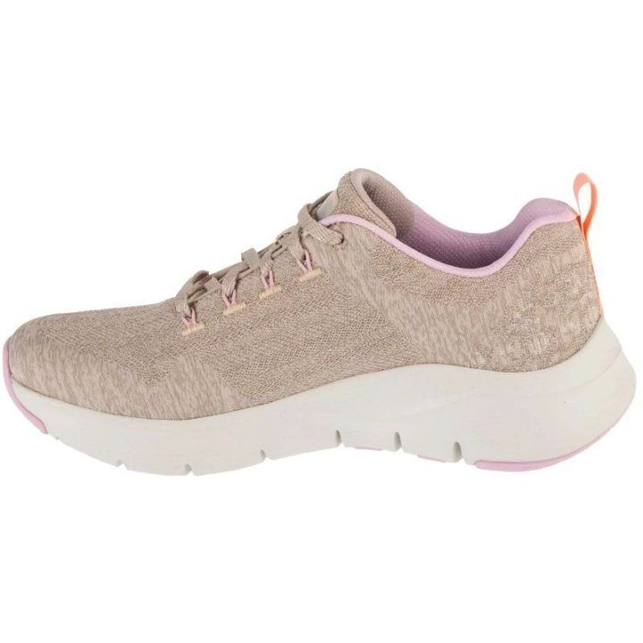 Moteriški sportiniai bateliai Skechers Arch Fit Comfy Wave, smėlio spalvos