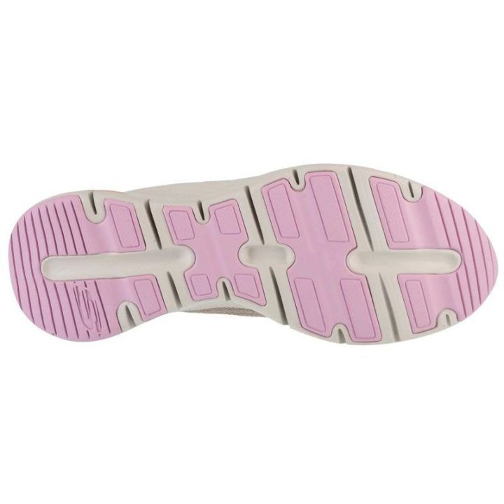Moteriški sportiniai bateliai Skechers Arch Fit Comfy Wave, smėlio spalvos