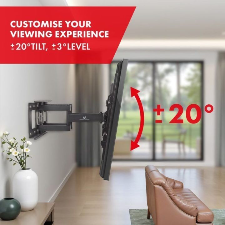 Televizoriaus laikiklis 32–85", iki 60 kg, juodas