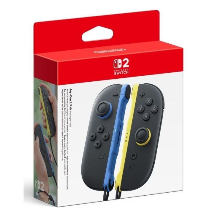 Nintendo Joy-Con 2 belaidis valdiklis, juodas su mėlyna ir geltona