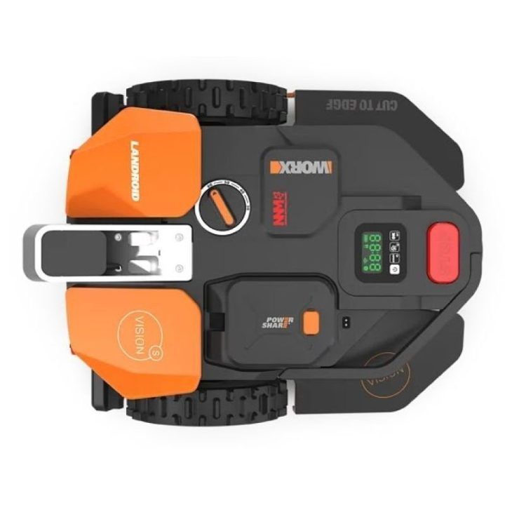 Robotas vejapjovė WORX Vision AI S250, juodas ir oranžinis
