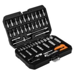 55 dalių veržliarakčių rinkinys 1/4", satininis
