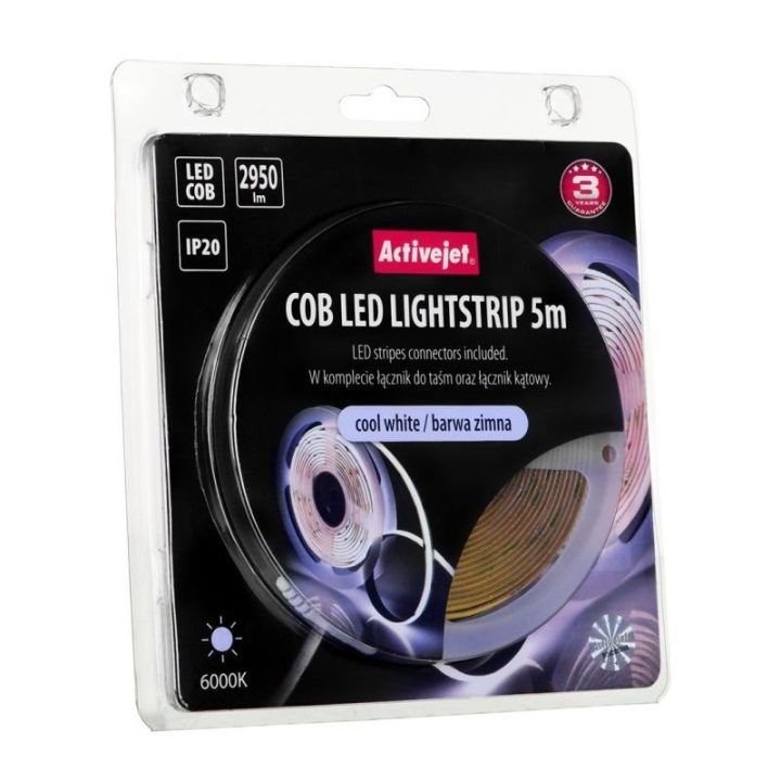 LED juosta COB 5 m, šaltai balta