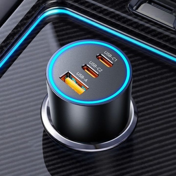 Automobilinis įkroviklis ORICO HyperDrive 165W, 3 jungtys