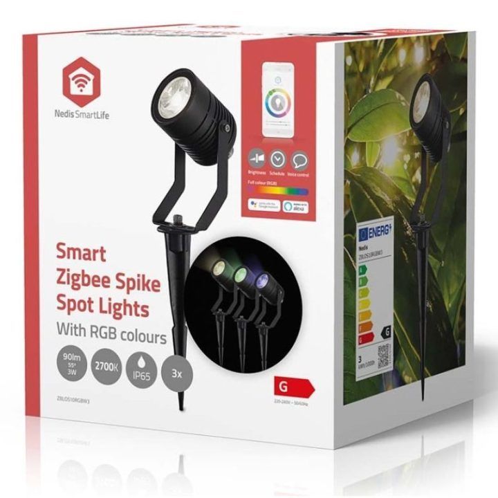 Lauko šviestuvas Nedis SmartLife RGB Zigbee 3.0, 3 vnt