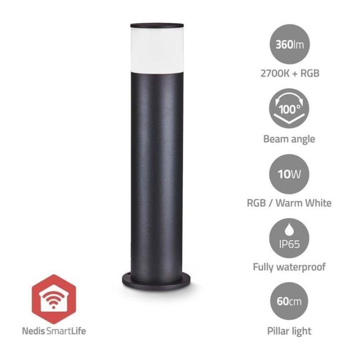 Lauko pastatomas šviestuvas Nedis SmartLife RGB Zigbee 3.0, 10 + 4 W