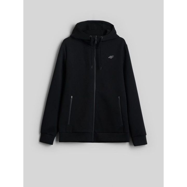 Vyriškas džemperis su gobtuvu 4F, juodas