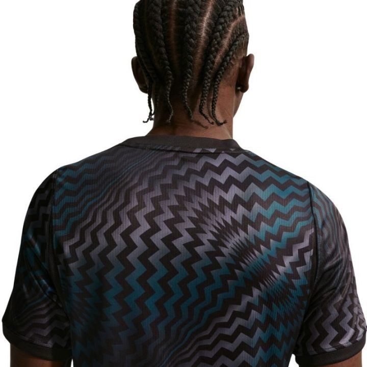 Vyriški Nike Dri-FIT Gardien VI vartininko marškinėliai, juodi ir mėlyni