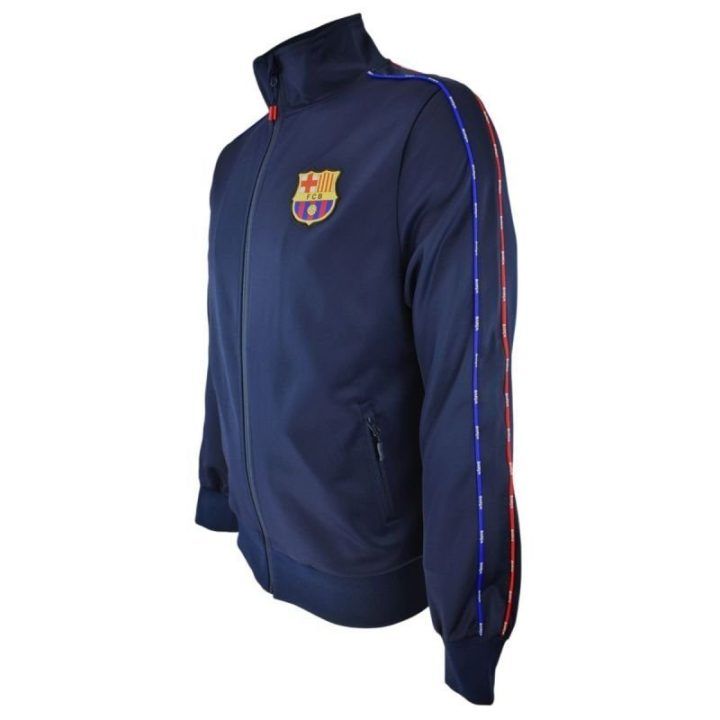 FC Barcelona vyriškas džemperis su užtrauktuku, tamsiai mėlynas