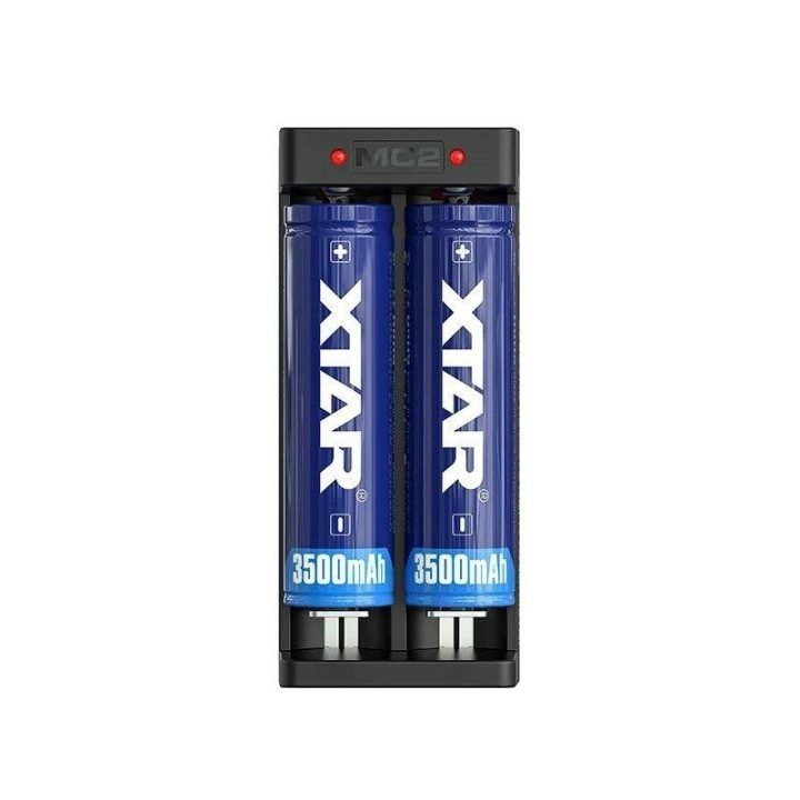 XTAR MC2 USB-C akumuliatorių įkroviklis