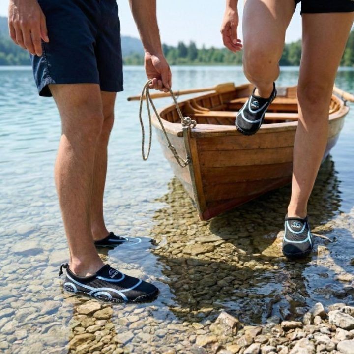 Vandens batai ProBeach, juodi su šviesiai mėlynais akcentais, 42 dydis