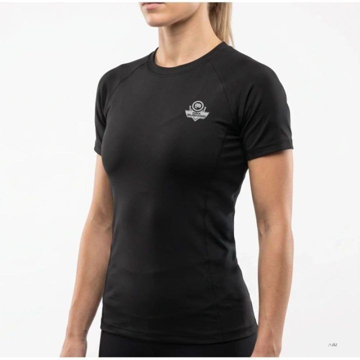 Moteriški rashguard marškinėliai COMBATWEAR, juodi