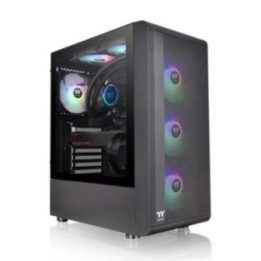 Thermaltake S200 korpusas su grūdinto stiklo šonu, juodas