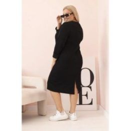Moteriška Plus Size suknelė juodos spalvos