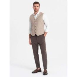 Vyriškos smėlio spalvos chino kelnės slim fit