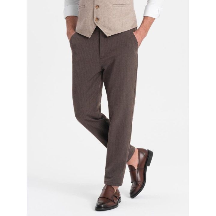 Vyriškos smėlio spalvos chino kelnės slim fit