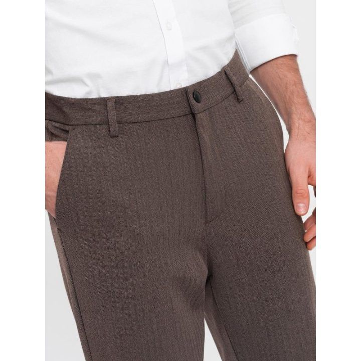 Vyriškos smėlio spalvos chino kelnės slim fit
