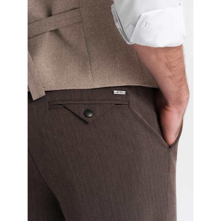 Vyriškos smėlio spalvos chino kelnės slim fit