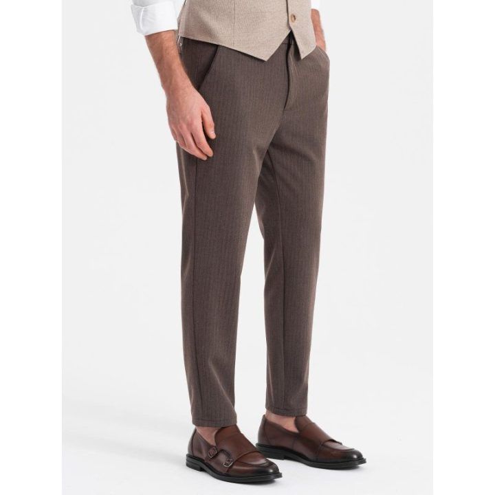 Vyriškos smėlio spalvos chino kelnės slim fit