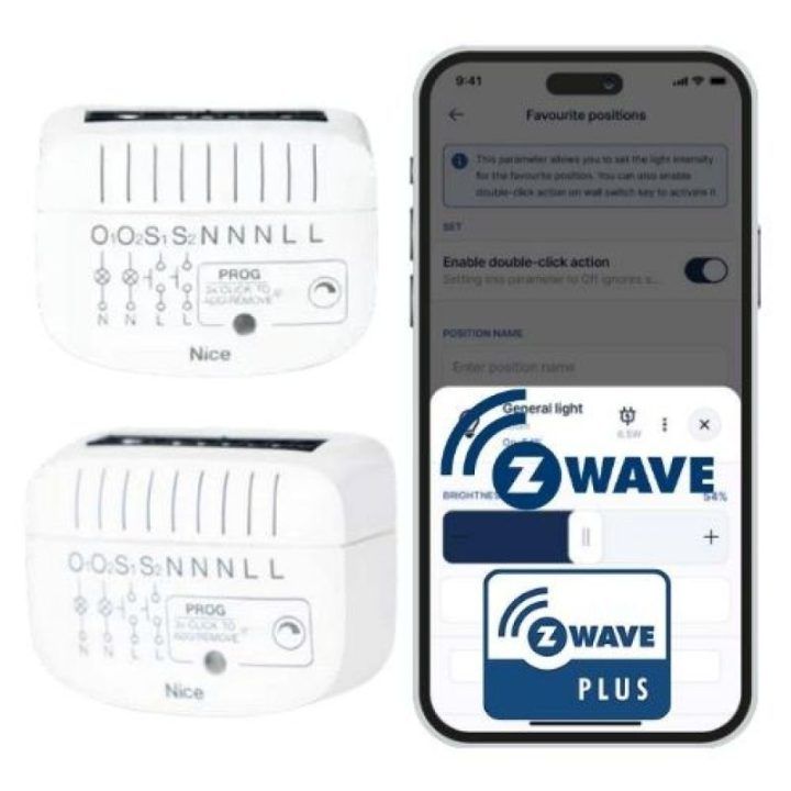 Dviejų kanalų LED šviesos reguliatorius Nice DoubleDimmer Control