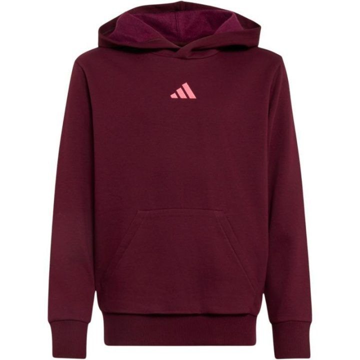 Vaikiškas džemperis su gobtuvu adidas Essentials, bordo