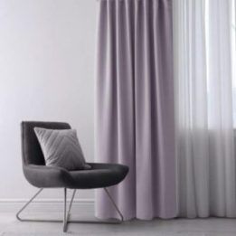 Aksominė užuolaida su kilpomis AmeliaHome 140 × 230 cm, rožinė
