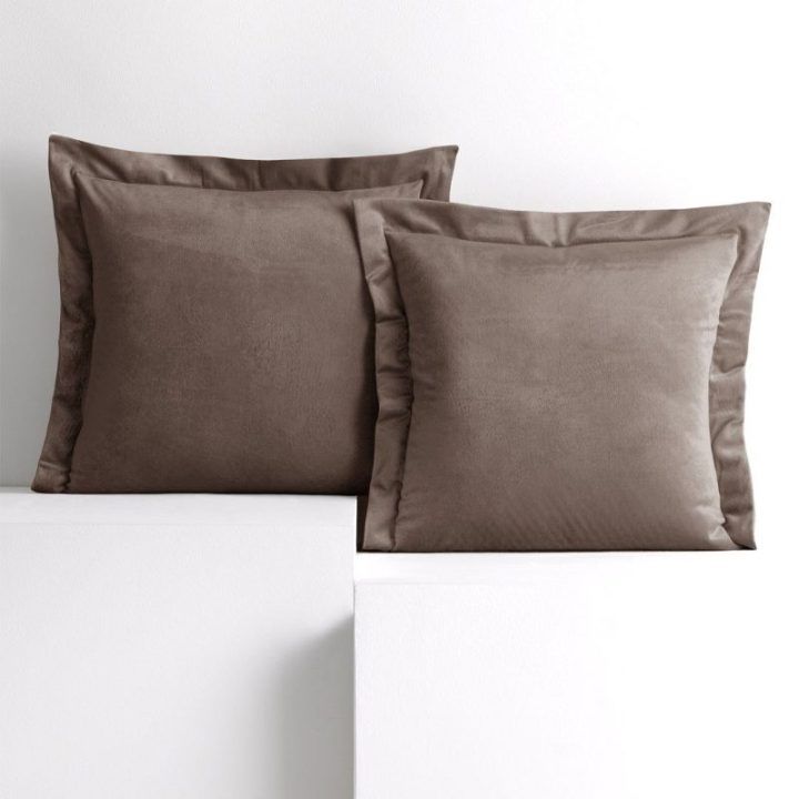 Pagalvėlės užvalkalas Velvet AmeliaHome 45 × 45 cm, tamsiai smėlio