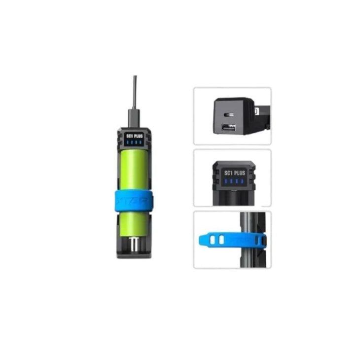 XTAR SC1+ USB-C akumuliatorių įkroviklis, 1 kanalo
