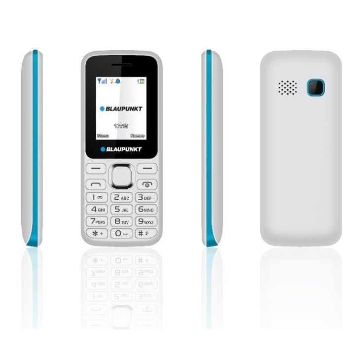 Blaupunkt FS 03 mobilusis telefonas, baltas ir mėlynas