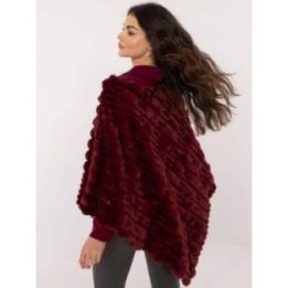 Bordo pončas oversize