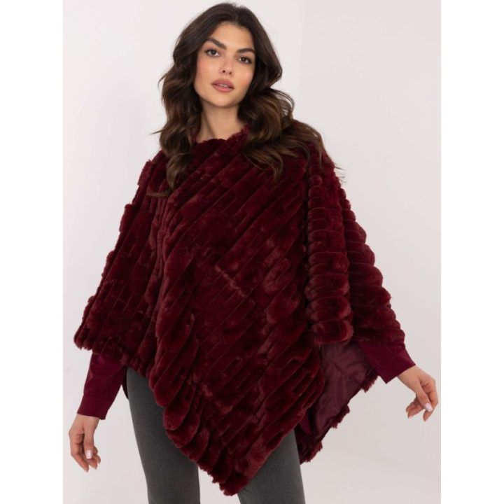 Bordo pončas oversize