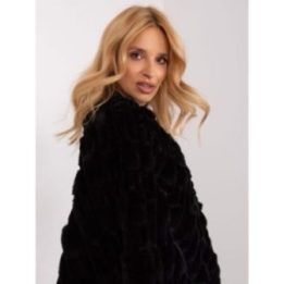 Juodas oversize pončas