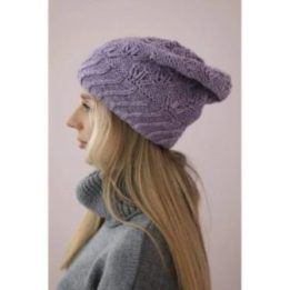 Moteriška žieminė kepurė Dagmara, violetinės spalvos