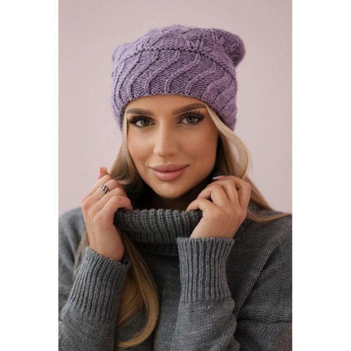 Moteriška žieminė kepurė Dagmara, violetinės spalvos