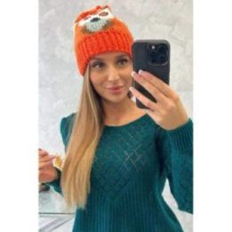 Moteriška žieminė kepurė Ofelia, oranžinės spalvos