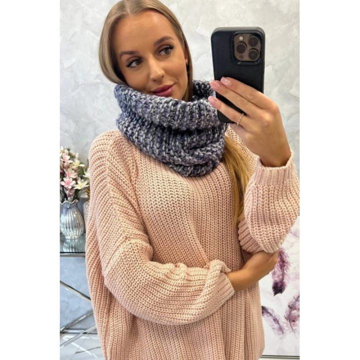 Moteriška kaklo mova KN16, violetinės spalvos