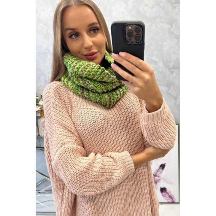 Moteriška kaklo mova, neoninė žalia