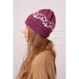 Moteriška žieminė kepurė Kira, violetinės spalvos