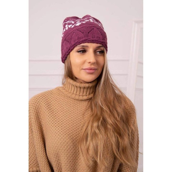 Moteriška žieminė kepurė Kira, violetinės spalvos