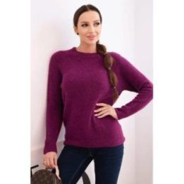 Moteriškas megztinis iš baby alpaka, tamsiai violetinis