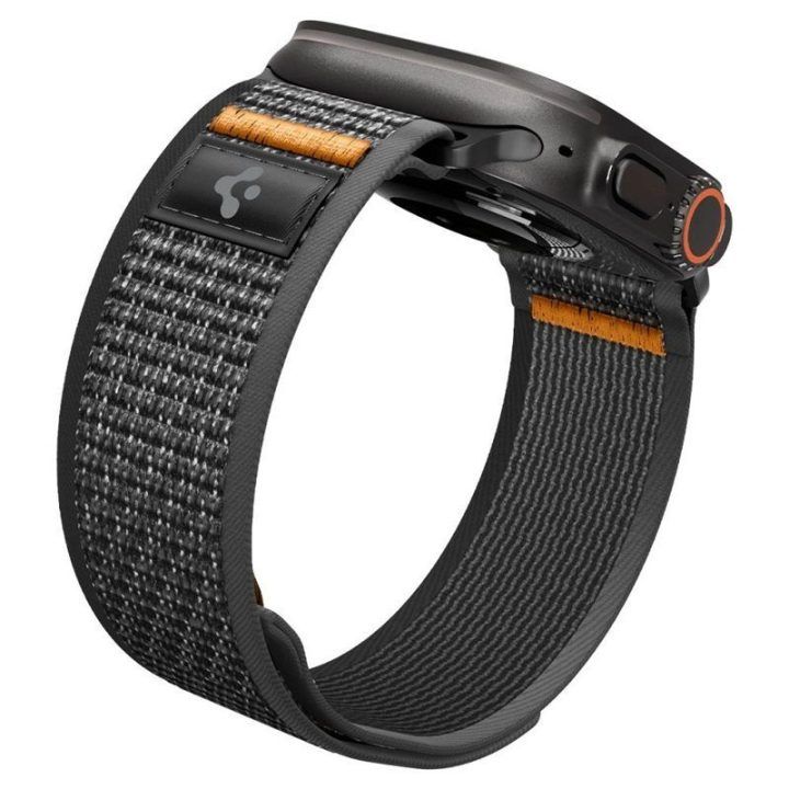 Apple Watch dirželis Spigen Athlex Air 2, juodas/oranžinis