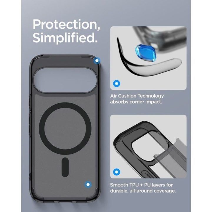 Dėklas Google Pixel 11 Spigen Ultra Hybrid Mag, juodas