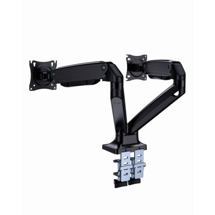 Reguliuojamas dviejų monitorių stalo laikiklis 17–35", iki 10 kg