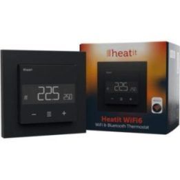 Heatit WiFi6 termostatas, juodas matinis