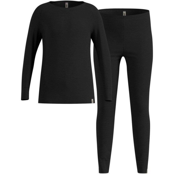 Vaikiški termo apatiniai Odlo Set long MERINO 200, juodi
