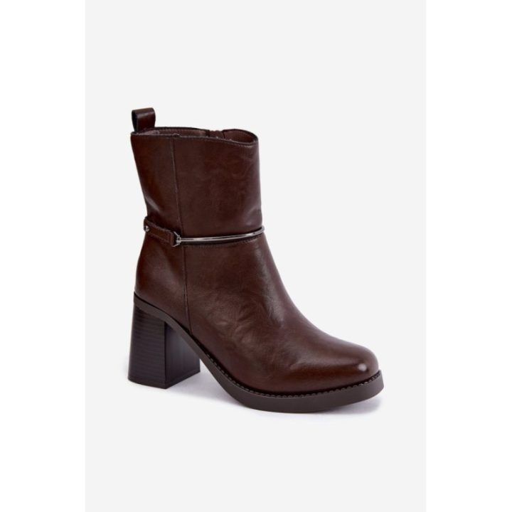 Odiniai aulinukai su sagtimi Step in style – ruda