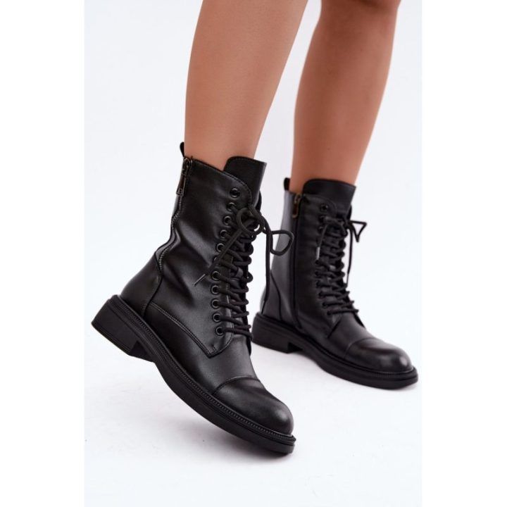 Odiniai aulinukai su raišteliais Step in style – juoda