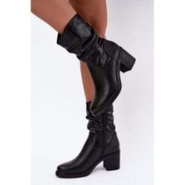 Odiniai aulinukai su suraukimu Step in style – juoda
