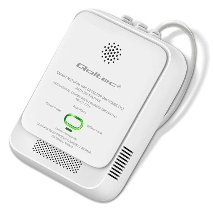 Išmanus dujų nuotėkio detektorius Qoltec, Wi‑Fi/Tuya