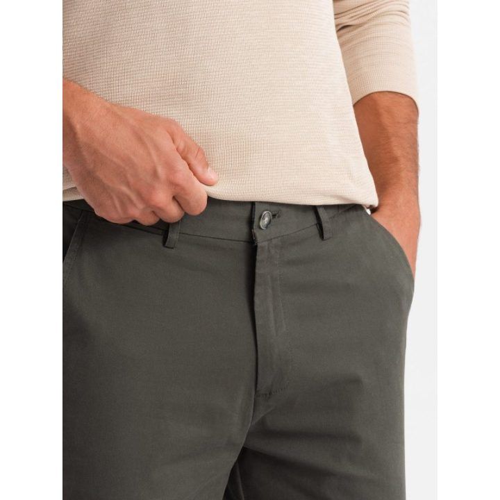 Vyriškos smėlio spalvos chino kelnės regular fit